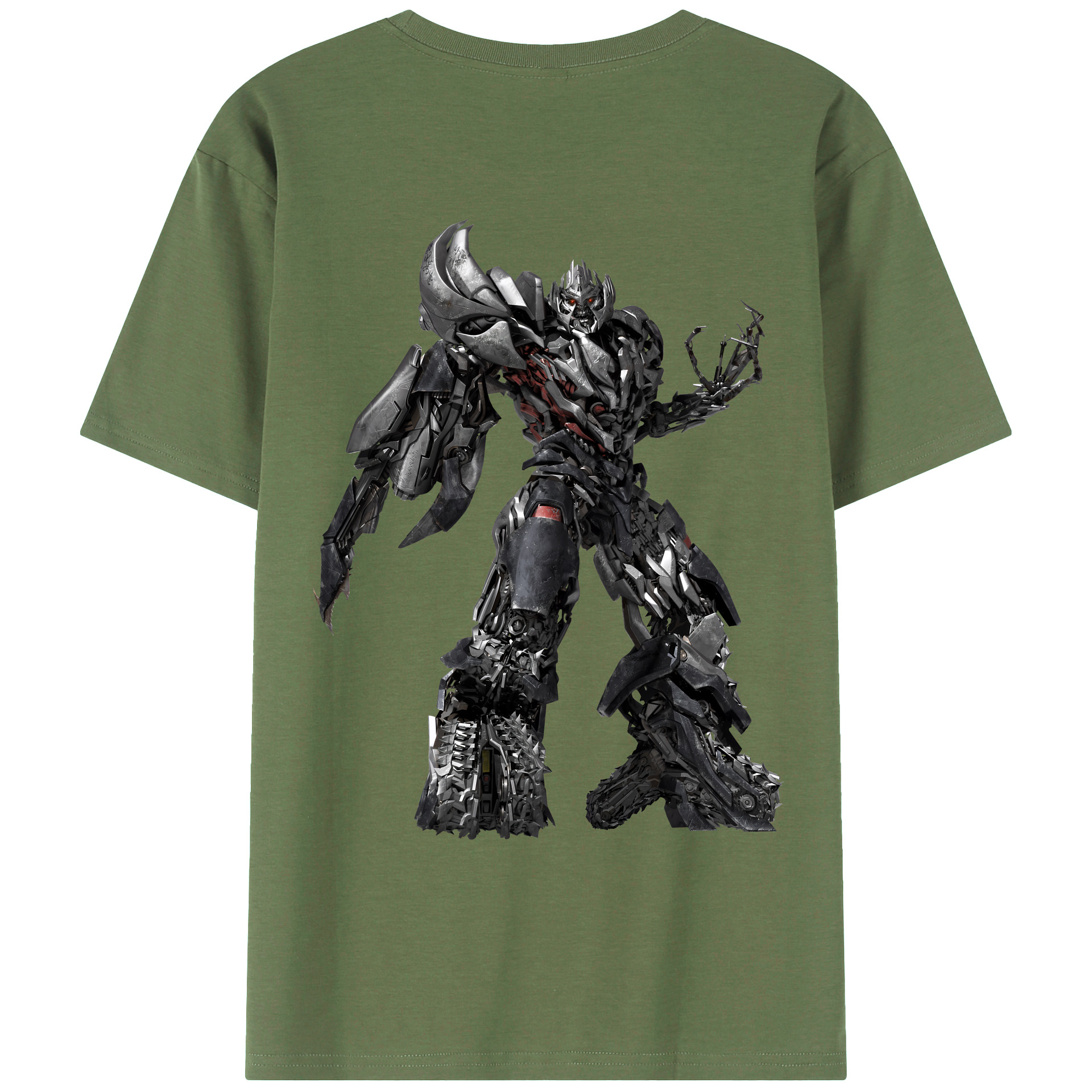 （画像用） Transformers トランスフォーマー 綿100％ メンズ半袖Tシャツ（バックプリント） 通気性